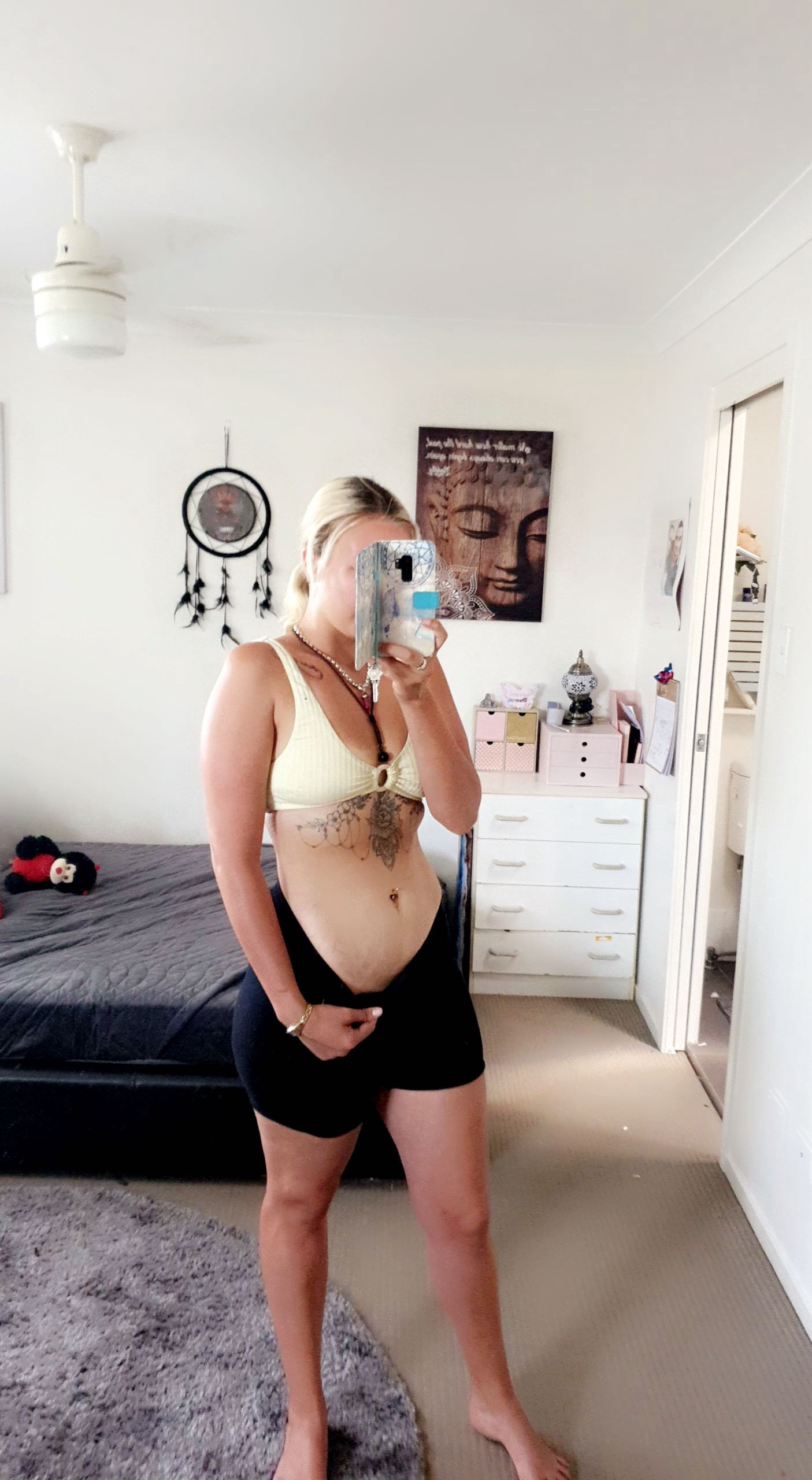 Tay at the start of her fat-loss journey